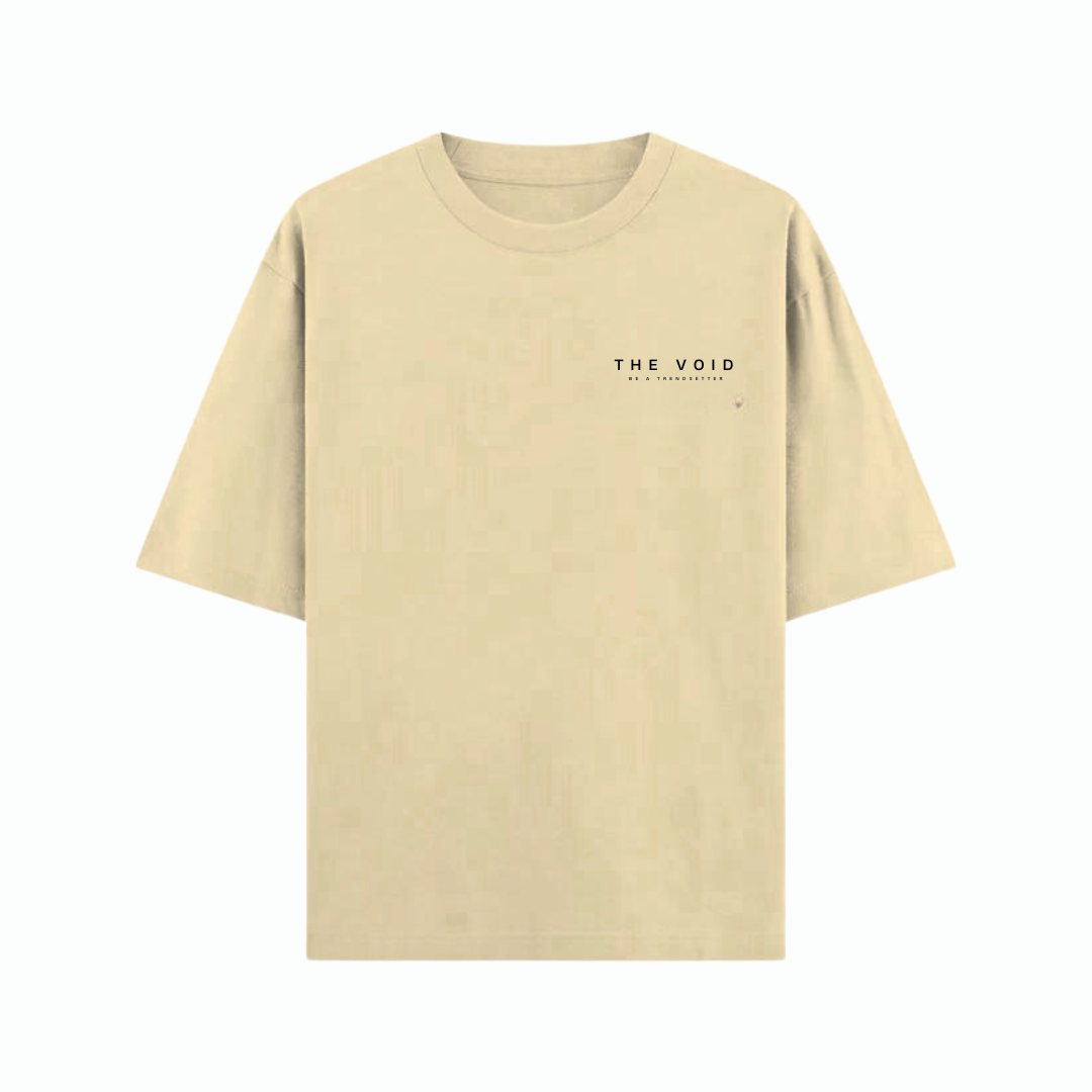 BLOOMSCAPE BEIGE OVERSIZED FIT T-SHIRT