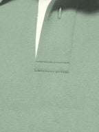 GREEN REGULAR FIT COTTON RUGBY SHIRT