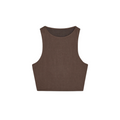 FLOWING CROP TOP - Brown