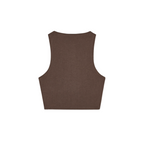 FLOWING CROP TOP - Brown
