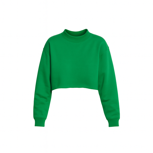 CROPPED SWEATSHIRT - Green