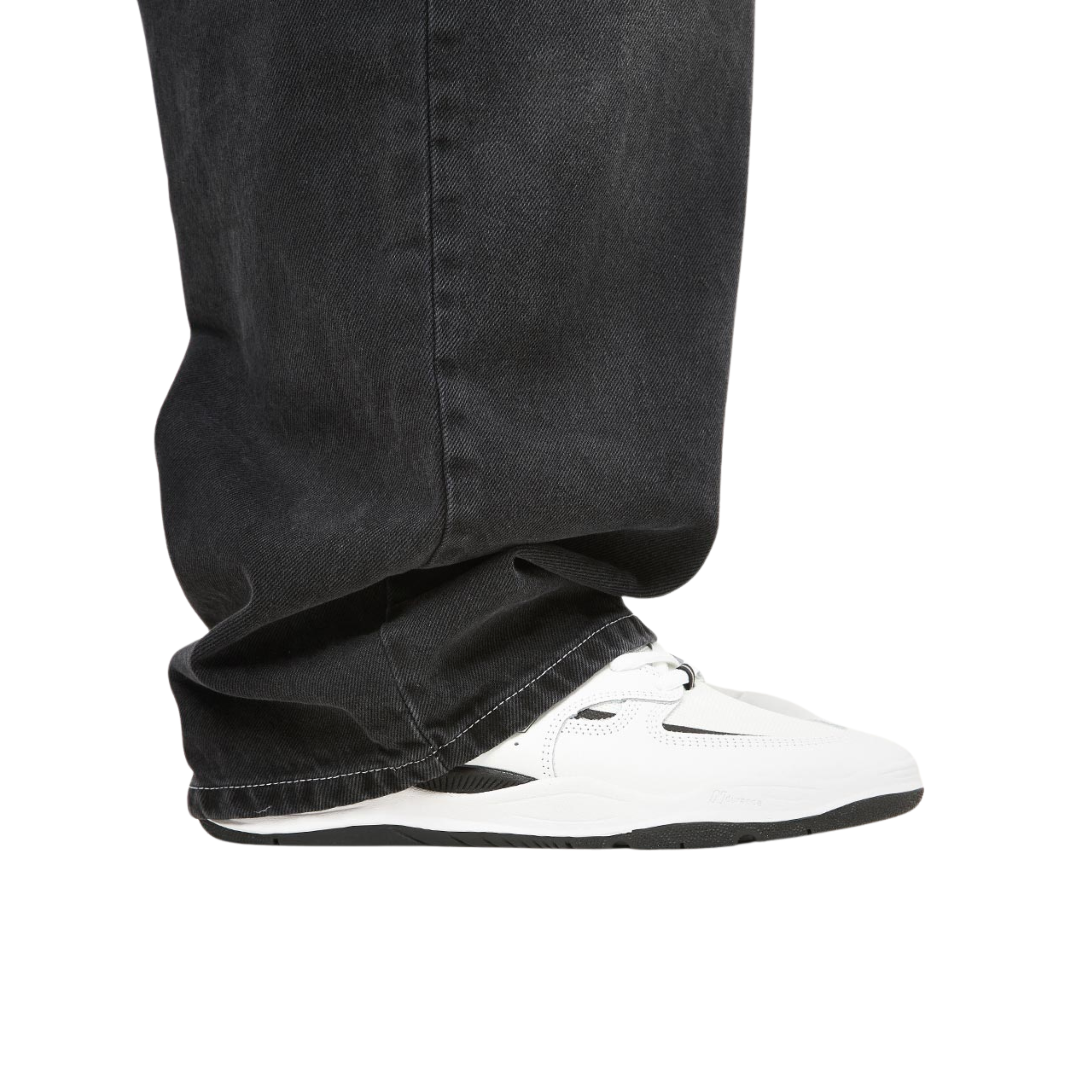 WASHED BLACK BAGGY FIT JEANS