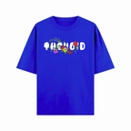 FLORAL VOID OVERSIZED FIT T-SHIRT - Blue