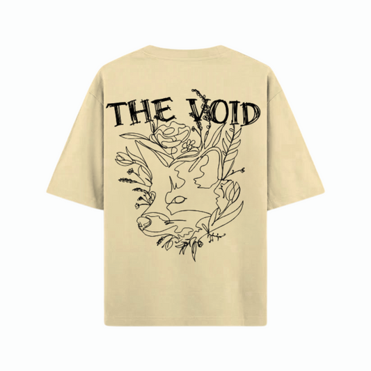 BLOOMSCAPE BEIGE OVERSIZED FIT T-SHIRT