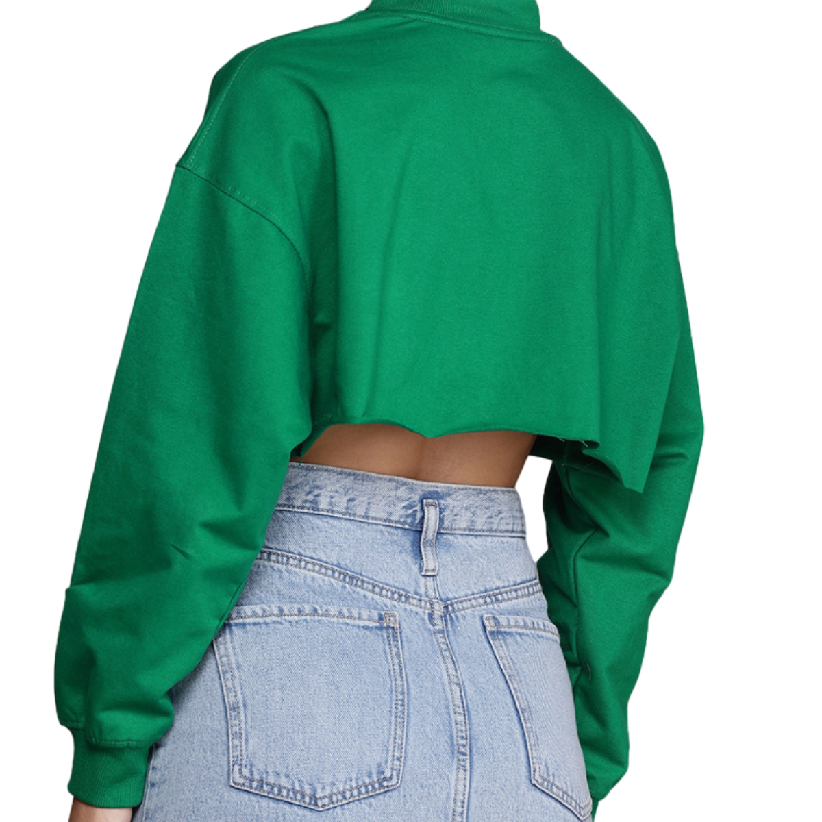 CROPPED SWEATSHIRT - Green