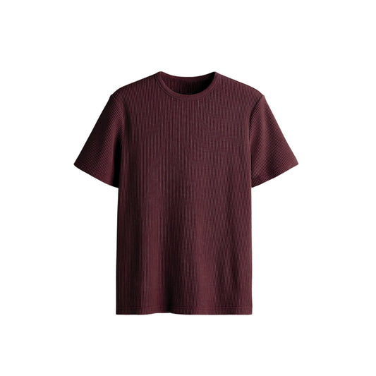 MAROON CORDUROY T-SHIRT