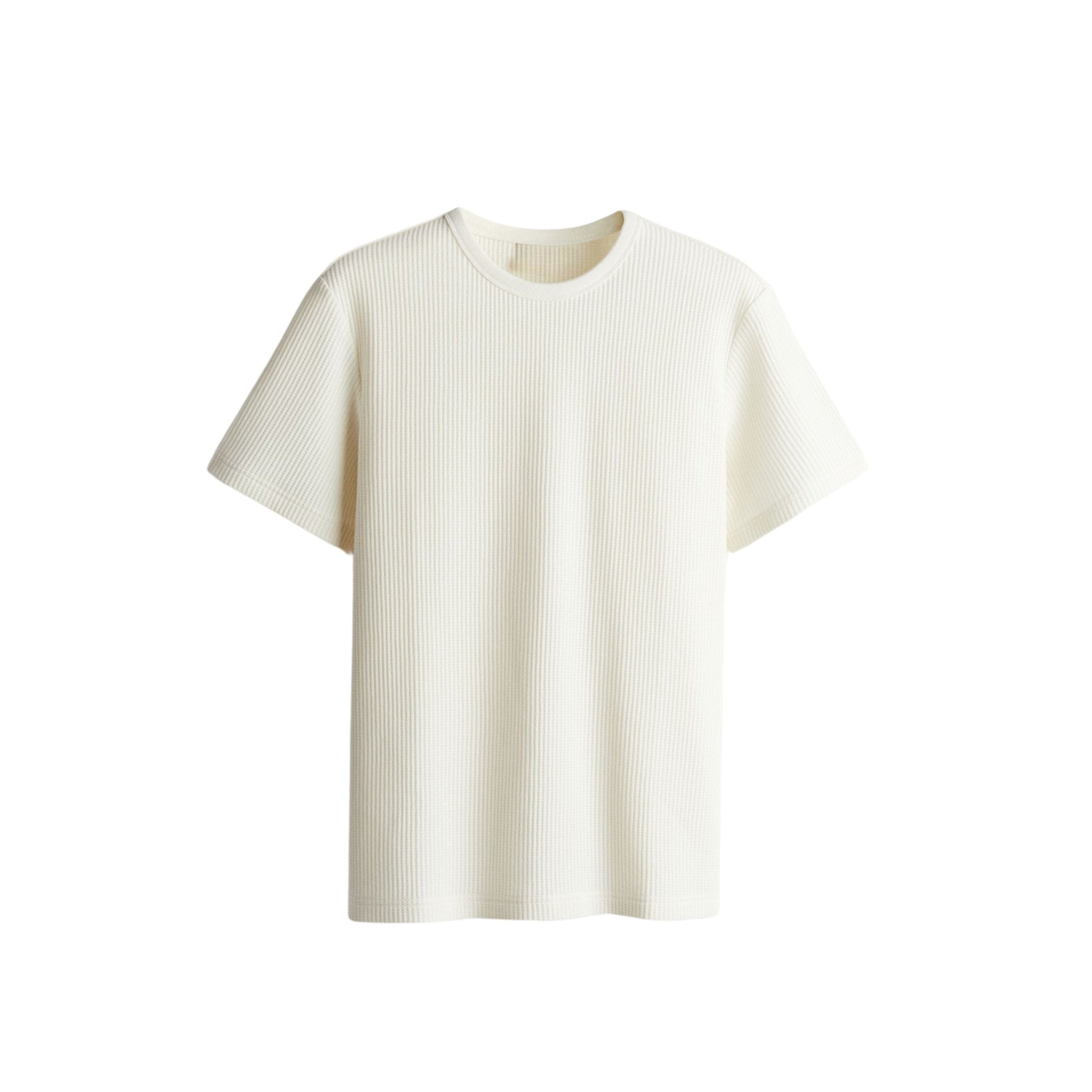 WHITE CORDUROY T-SHIRT
