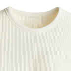 WHITE CORDUROY T-SHIRT